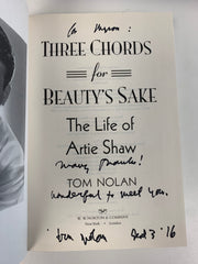 Three Chords for Beauty's Sake Tom Nolan signed book