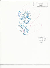 Disney Daisy Duck original hand drawn art for Parker Bros. Hasbro Crazy 8's card game