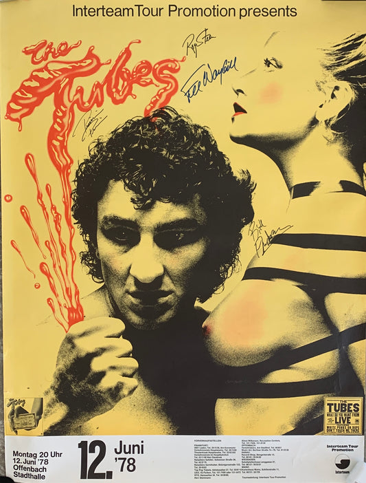 The Tubes signed poster. GFA Authenticated