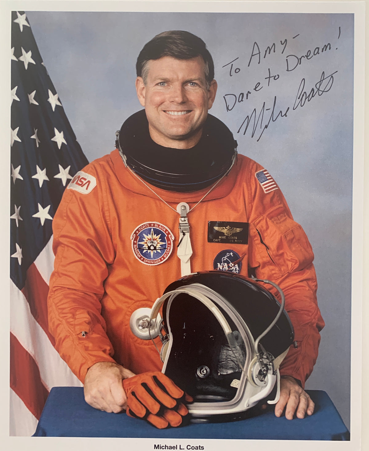 Astronaut Mike Coats signed photo