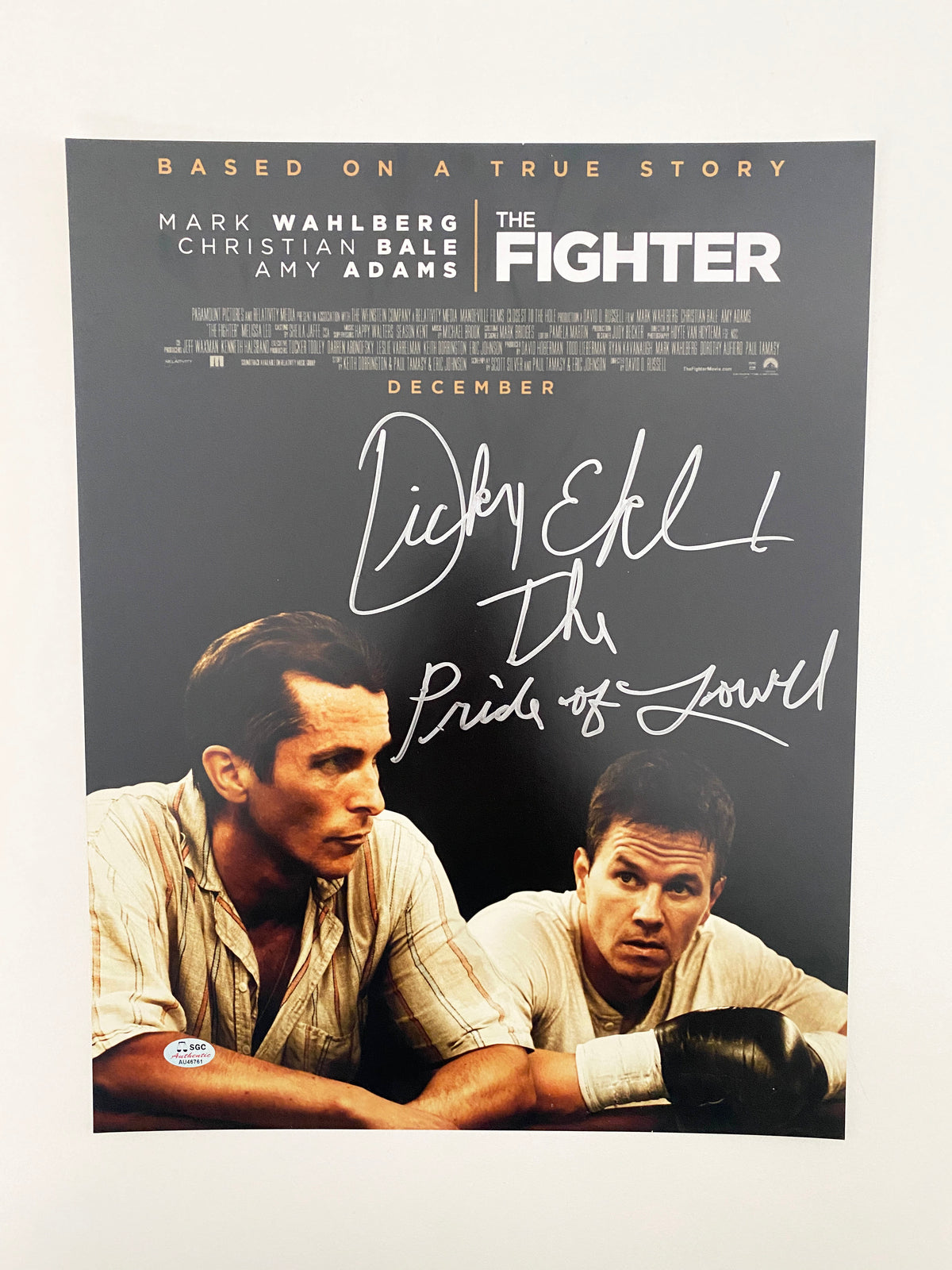 The Fighter Dicky Eklund signed movie poster (SGC Authenticated)