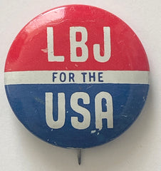 36th POTUS Lyndon B. Johnson campaign pin