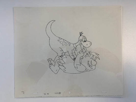 The Flintstones original hand drawn artwork for cartoon