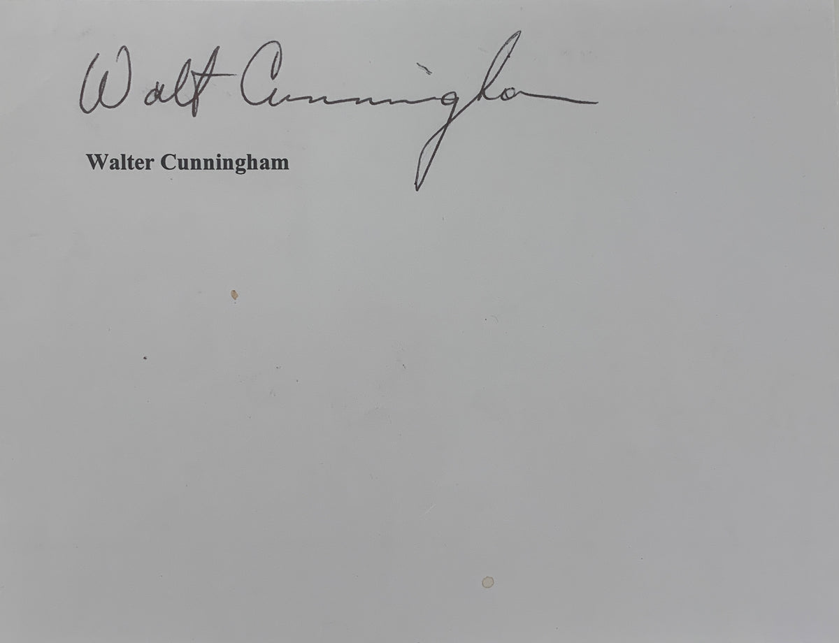 Apollo 7 Astronaut Walter Cunningham original signature