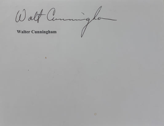 Apollo 7 Astronaut Walter Cunningham original signature