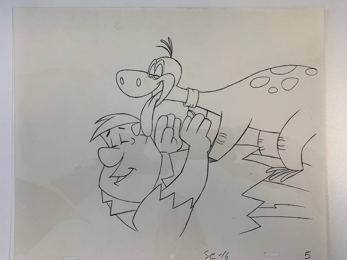 The Flintstones original hand drawn artwork for cartoon