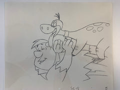 The Flintstones original hand drawn artwork for cartoon