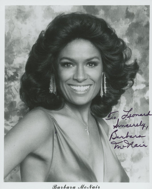 Barbara McNair signed photo