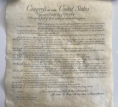 Bill of Rights replica document