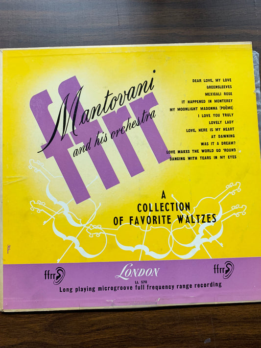 A Collection Of Favorite Waltzes Mantovani And His Orchestra Album