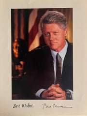 Bill Clinton facsimile signed photo