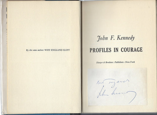 John F Kennedy signed Profiles in Courage book