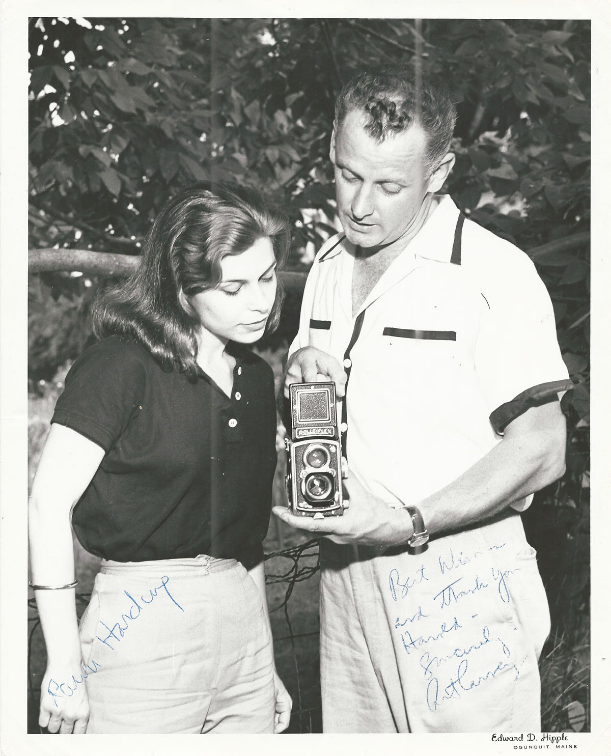 Art Carney and Paul Harding signed photo