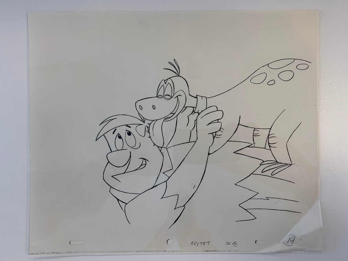 The Flintstones original hand drawn artwork for cartoon