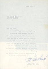 Agnes Moorehead BeWitched signed personal letter