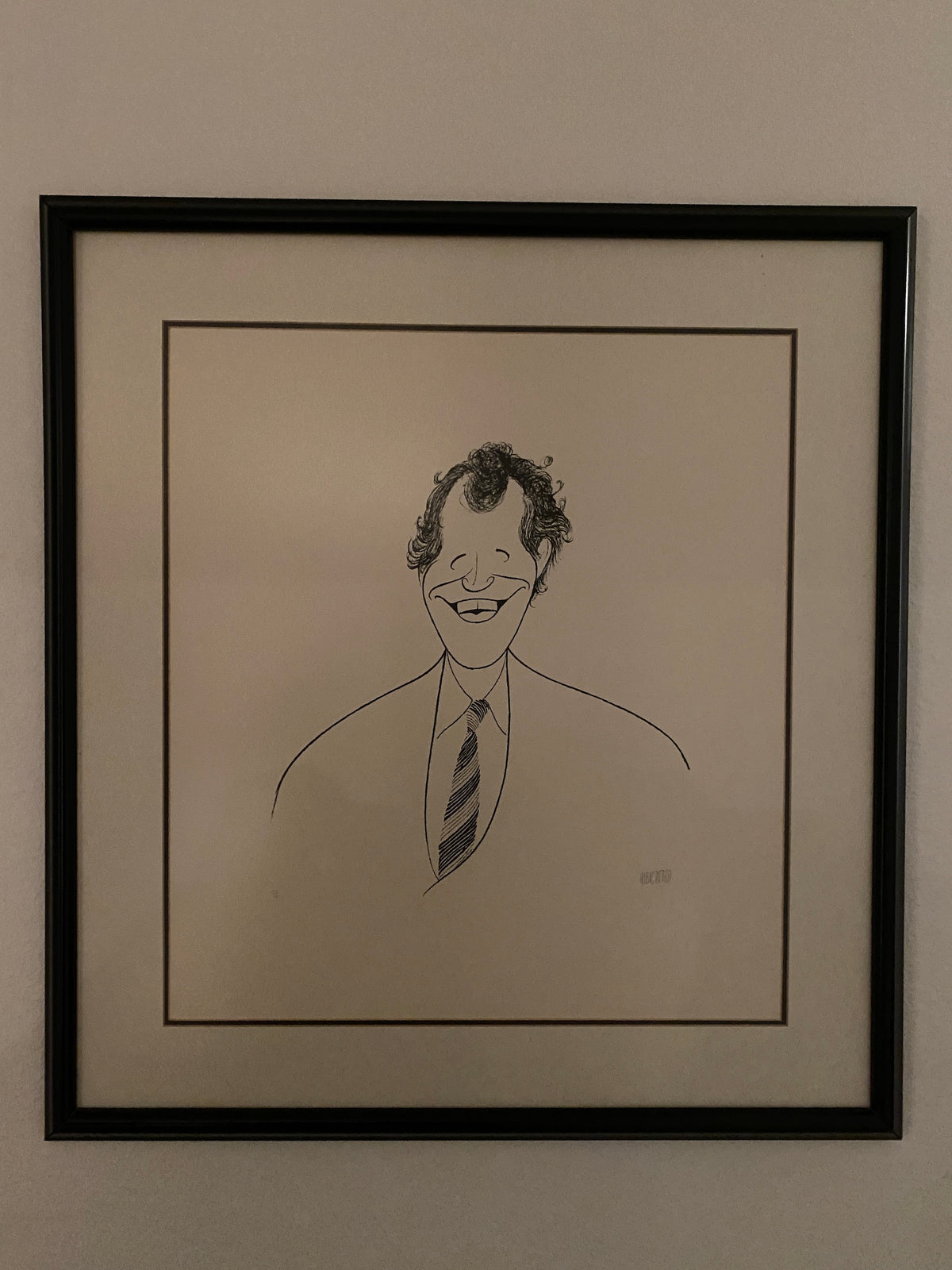 Al Hirschfeld signed David Letterman numbered litho