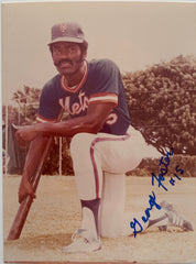 Baseball star George Foster signed photo