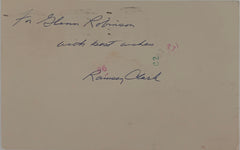 Attorney General Ramsey Clark original signature