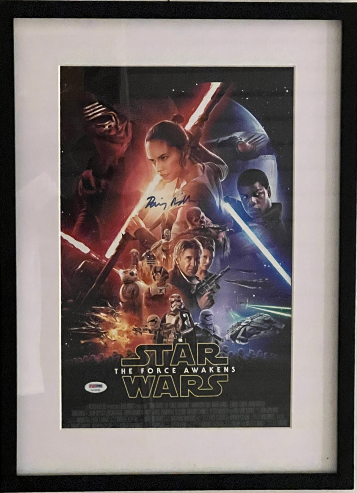 Star Wars Daisy Ridley signed mini poster - PSA