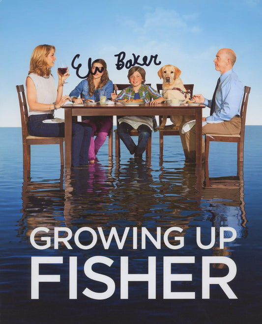 Eli Baker signed "Growing Up Fisher" mini poster