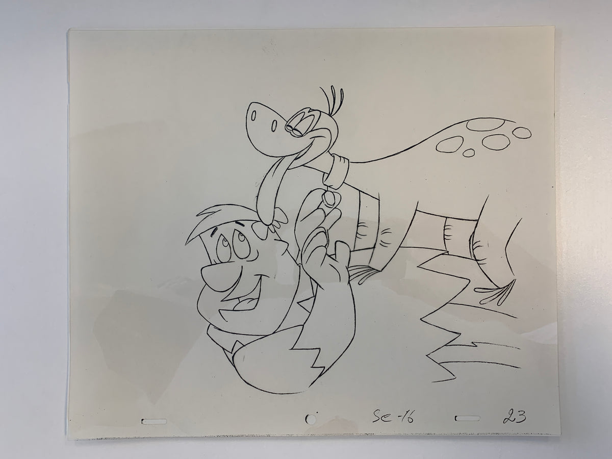 The Flintstones original hand drawn artwork for cartoon