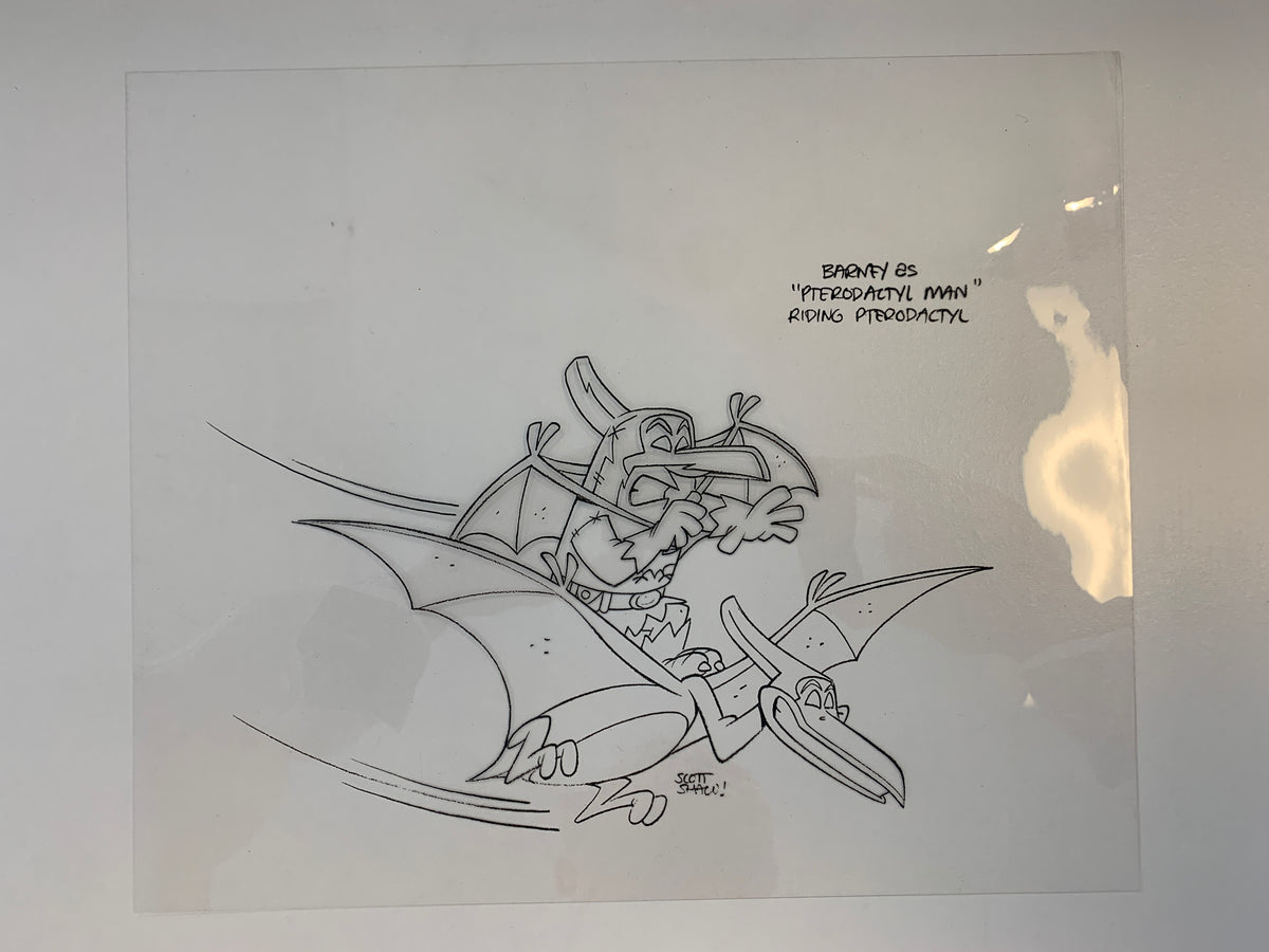 The Flintstones original hand drawn artwork for cartoon