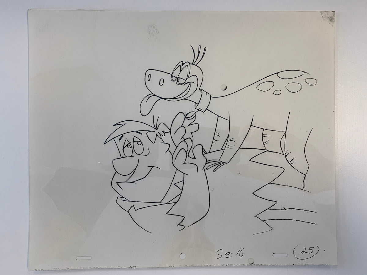 The Flintstones original hand drawn artwork for cartoon