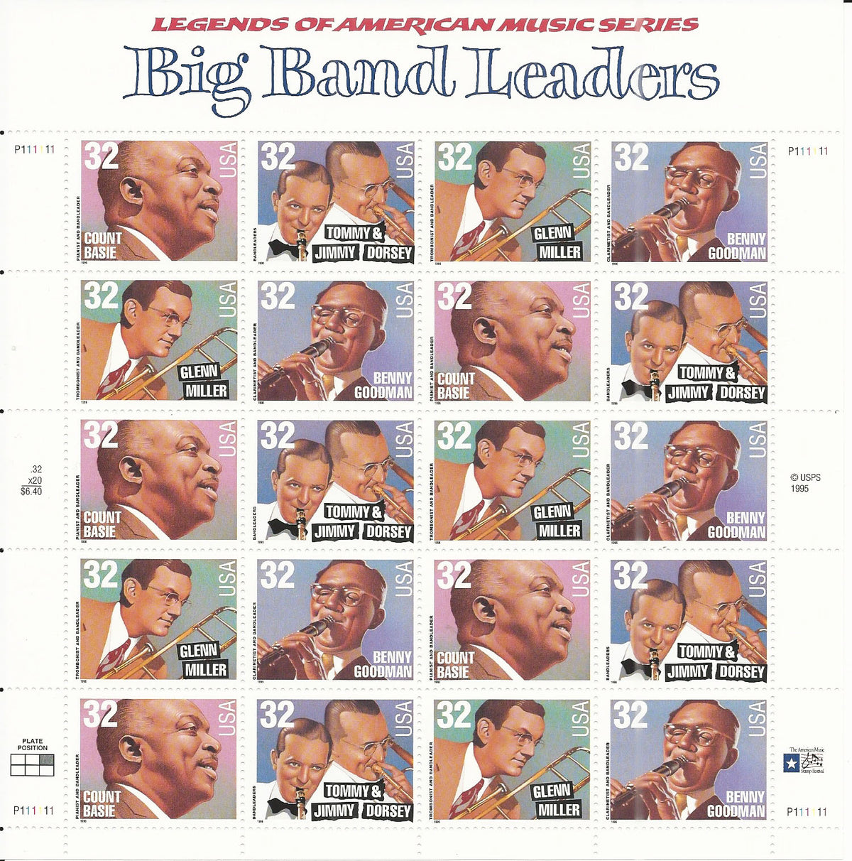 Big Band Leaders Stamps