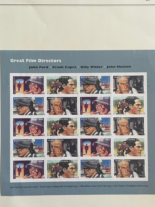 2012 Great Film Directors stamp set of 20