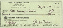 Arch Oboler  signed check