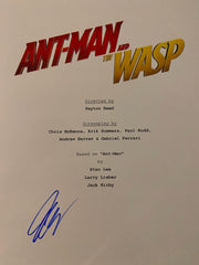 Ant-Man and the Wasp signed script cover