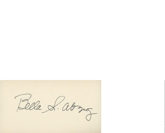 Bella Abzug original signature