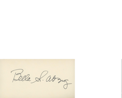 Bella Abzug original signature