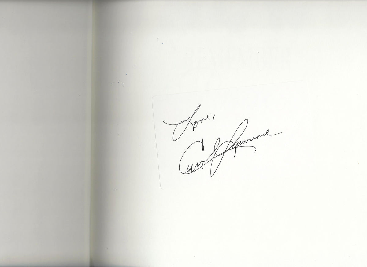 I Remember Pasta Carol Lawrence signed book