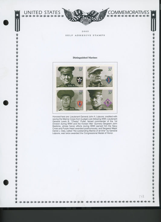 2005 United States Self-Adhesive Booklet Stamp Set: Marines