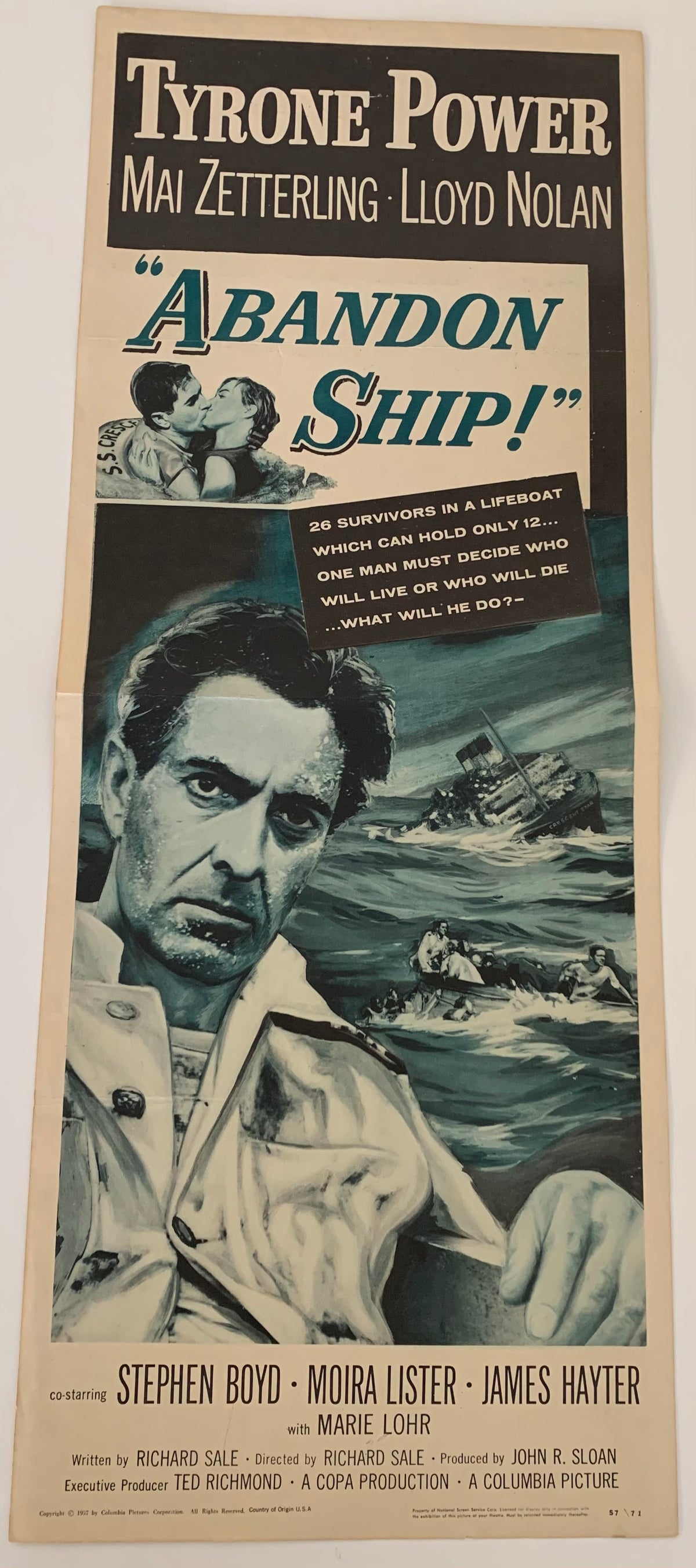 Abandon Ship vintage movie poster