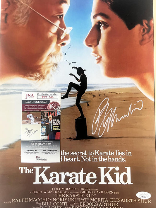 The Karate Kid Ralph Macchio signed mini movie poster - JSA