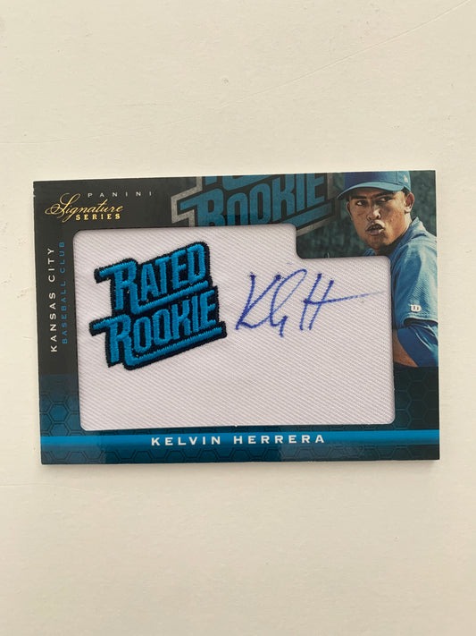 2012 Panini Signature Series Kelvin Herrera Signed Rookie Patch