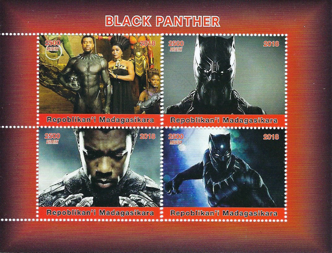 Black Panther Madagascar 2018 Stamp Sheet