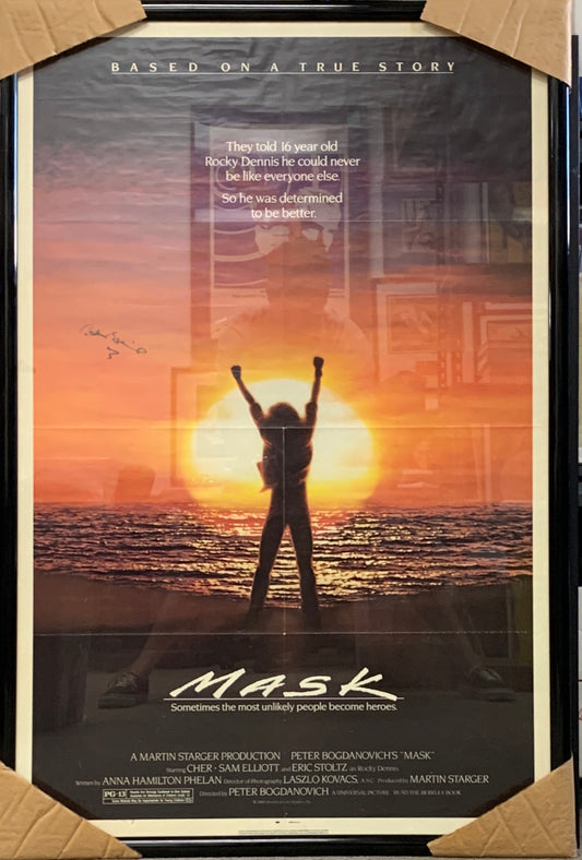 Peter Bogdanovich Mask signed original movie poster