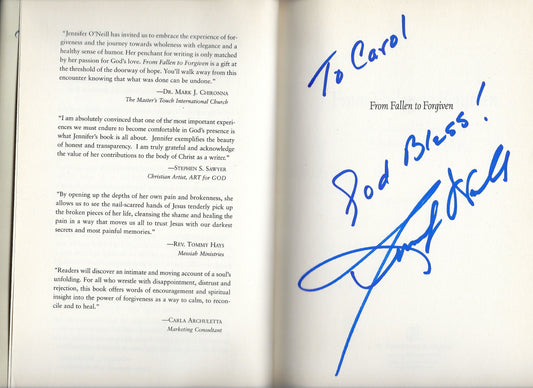 Jennifer O'Neill signed book