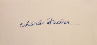 Becker, Charles  6 x 2 3/4 Signature Strip