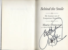 Behind the Smile: My Journey Out of Postpartum Depression Marie Osmond signed book