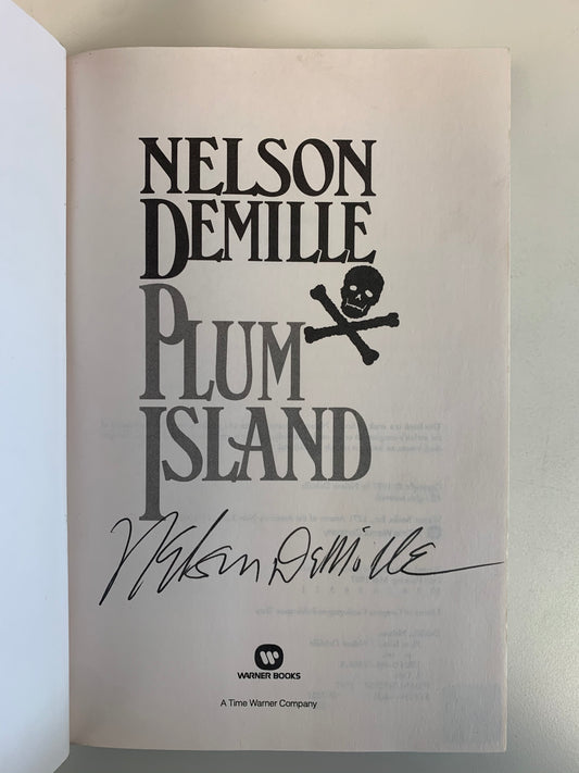 Plum Island Nelson DeMille signed book