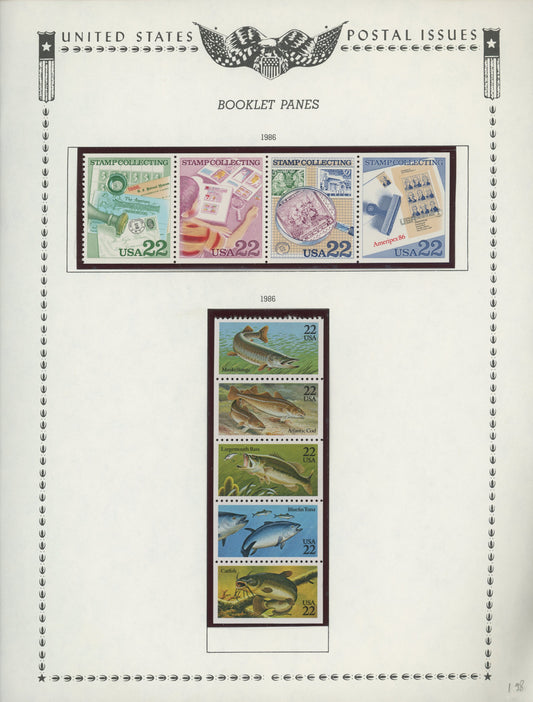 1986 Booklet Pane Stamps