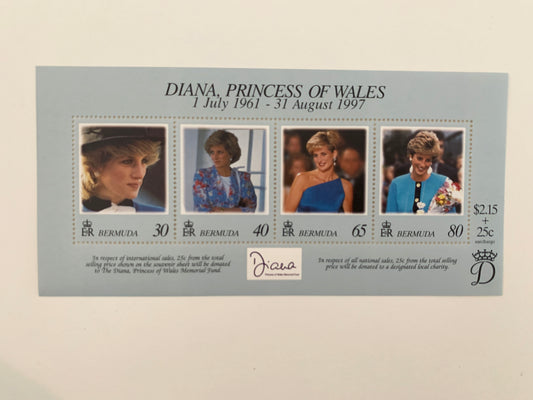 Bermuda  Diana Princess of Wales commemorative stamp set