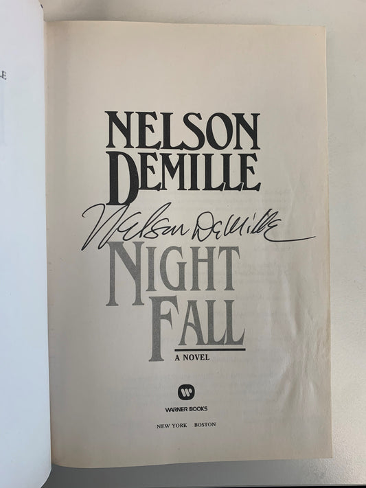 Night Fall Nelson DeMille signed first edition book