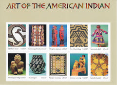 Art of the American Indian stamp sheet 10 x 37 cent stamps