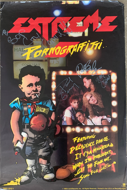 Extreme Pornograffitti signed poster