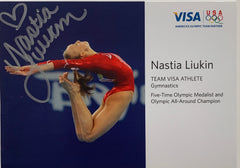 Nastia Liukin signed stat card